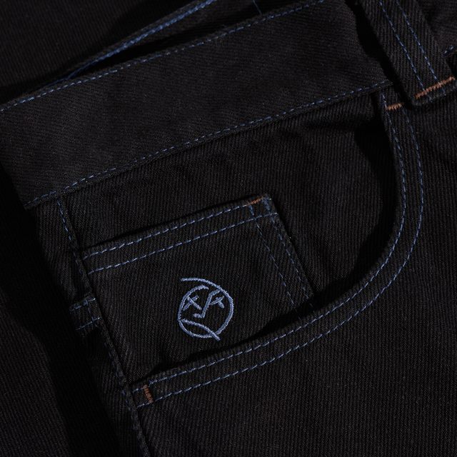 Polar Big Boy Pants Black / Blue Stitching