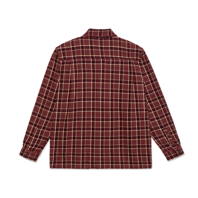 Polar Mike Ls Shirt Flannel Oxblood Check