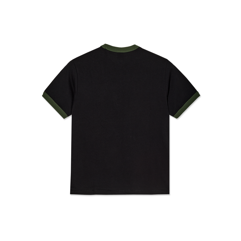 Polar Ringer Tee Black / Uniform Green