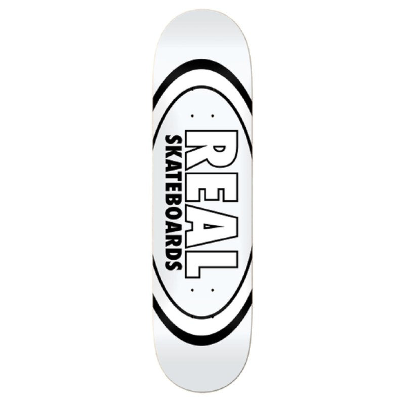Real Team Classic Oval Deck 8.375" White