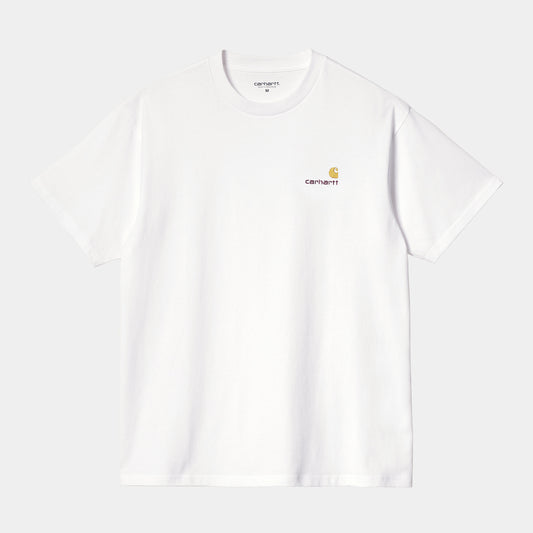 Carhartt WIP S/S American Script T-Shirt White