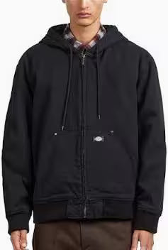 Dickies Hilham Hooded Canvas Jacket Black