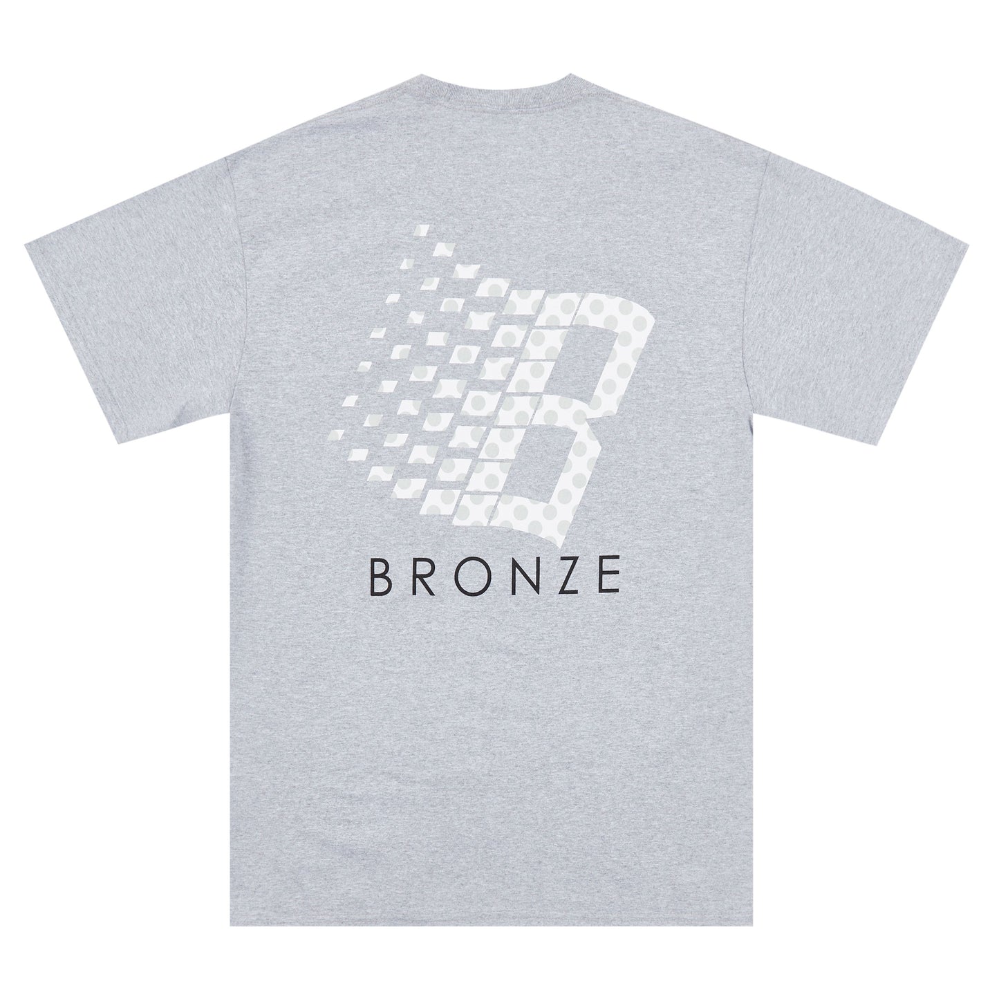 Bronze Polka Dot Logo Tee Heather Grey