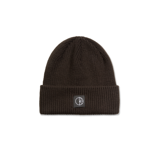 Polar Double Fold Merino Beanie Brown