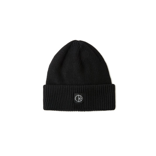 Polar Double Fold Merino Beanie Black