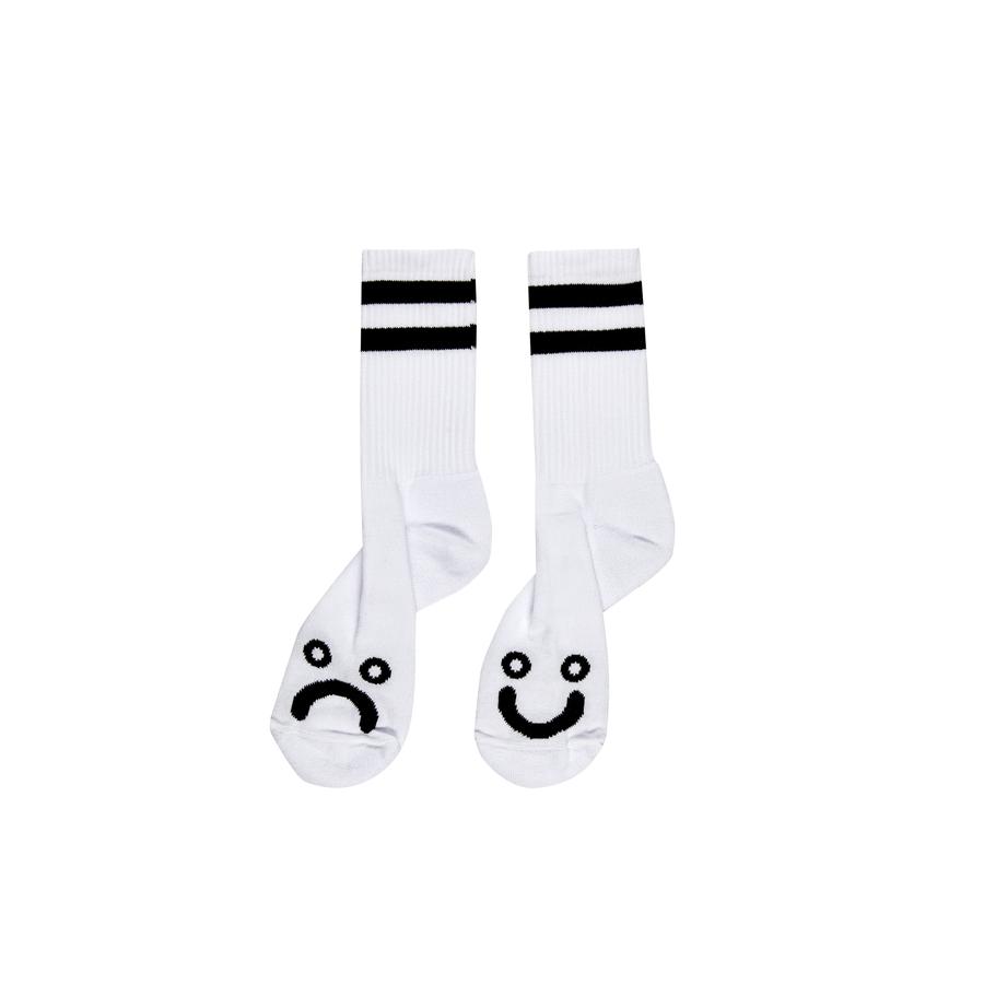 Polar Happy Sad Socks Wht