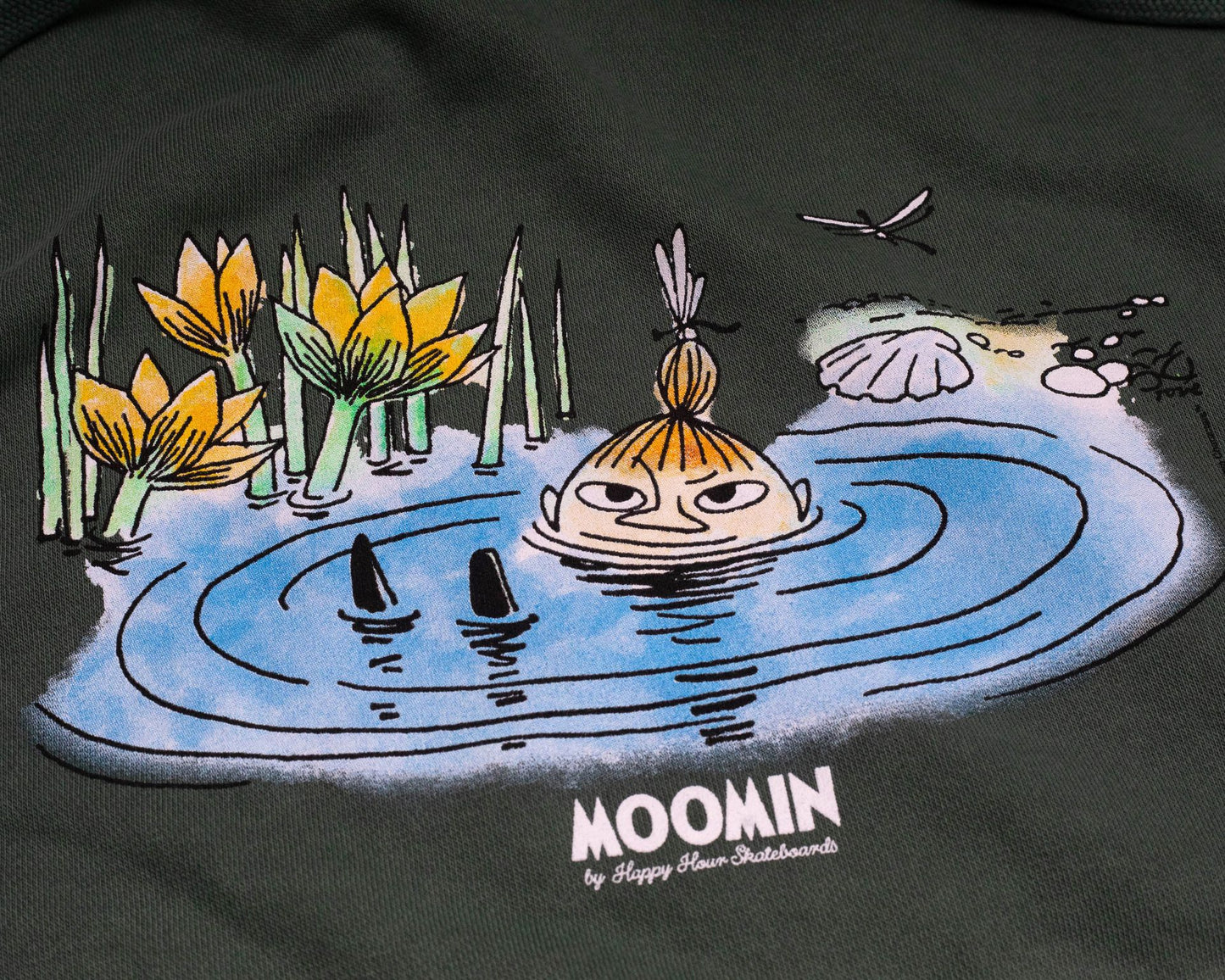Moomin x Happy Hour Skateboards Little My Pigment Dyed Hoodie