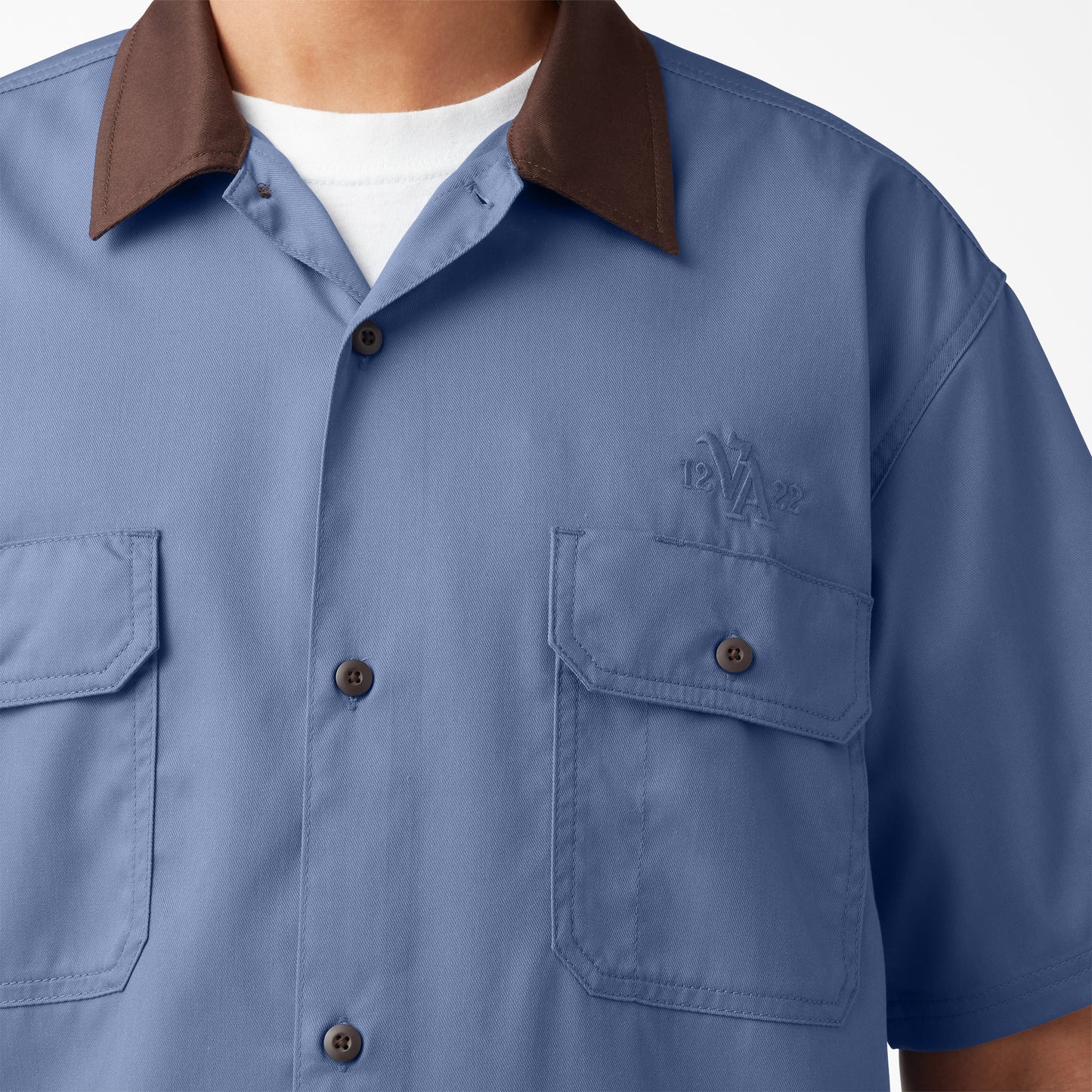 Dickies Vincent Alvarez Block Collar Shirt Gulf Blue