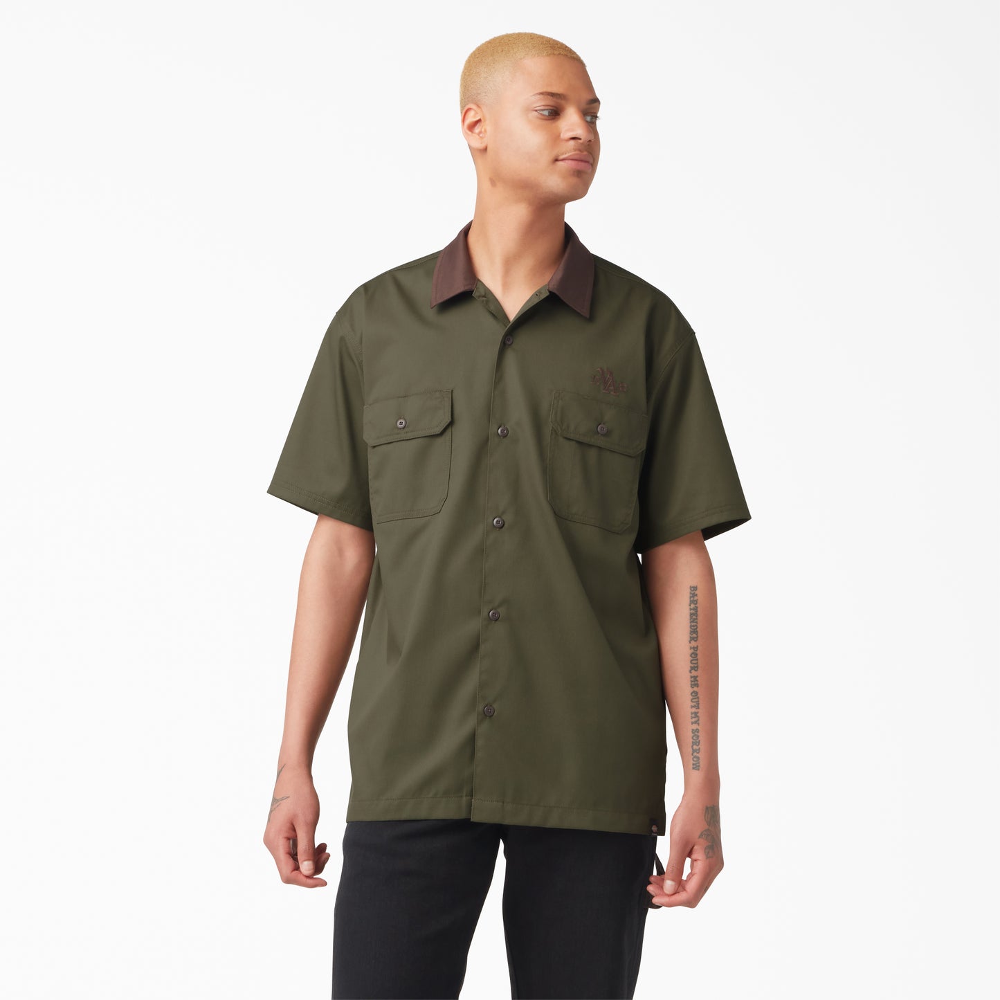 Dickies Vincent Alvarez Block Collar Shirt Military green