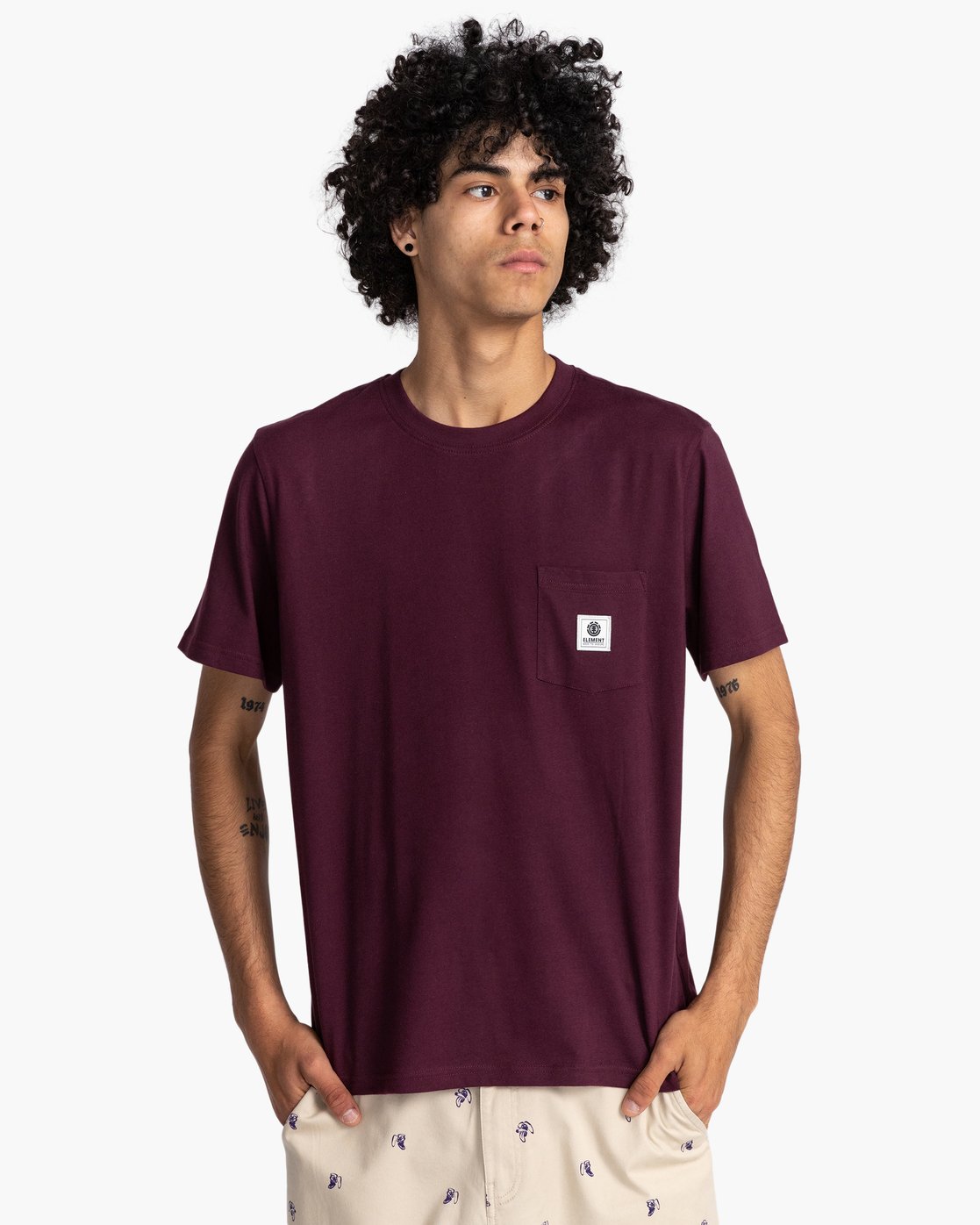 Element Basic Pocket T-Shirt Winetasting