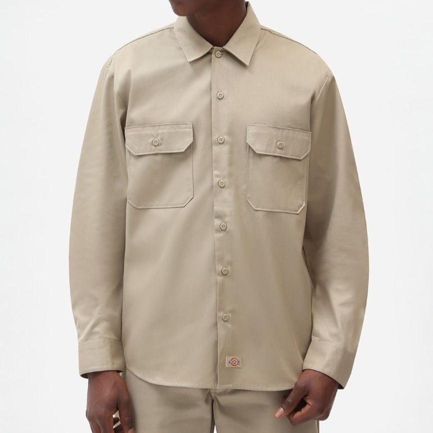 Dickies Long Sleeve Work Shirt Khaki