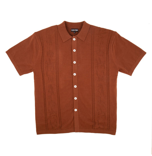 Pass Port Doilynitt Shirt Brown