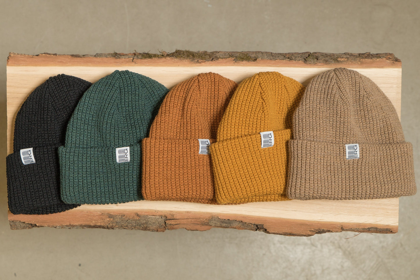 ERG WAFFLE MERINO BEANIE FOREST